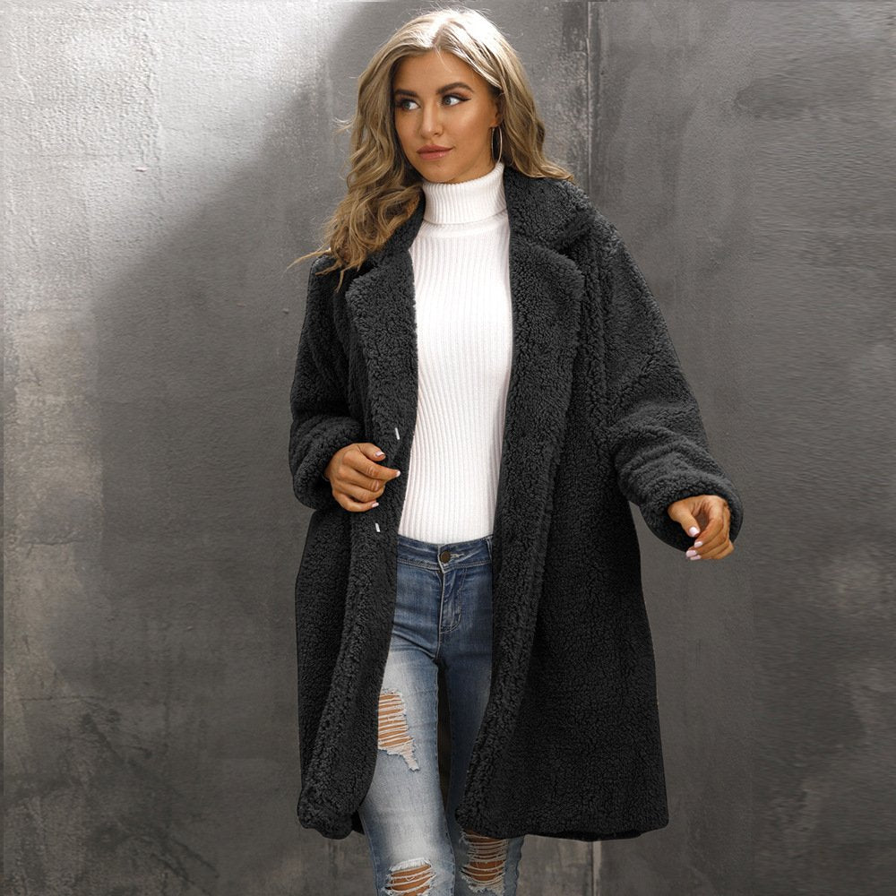 Vera Comfy Teddy Coat - VeralunaVeralunaDWOD5 - KY236001SiyahSVera Comfy Teddy Coat