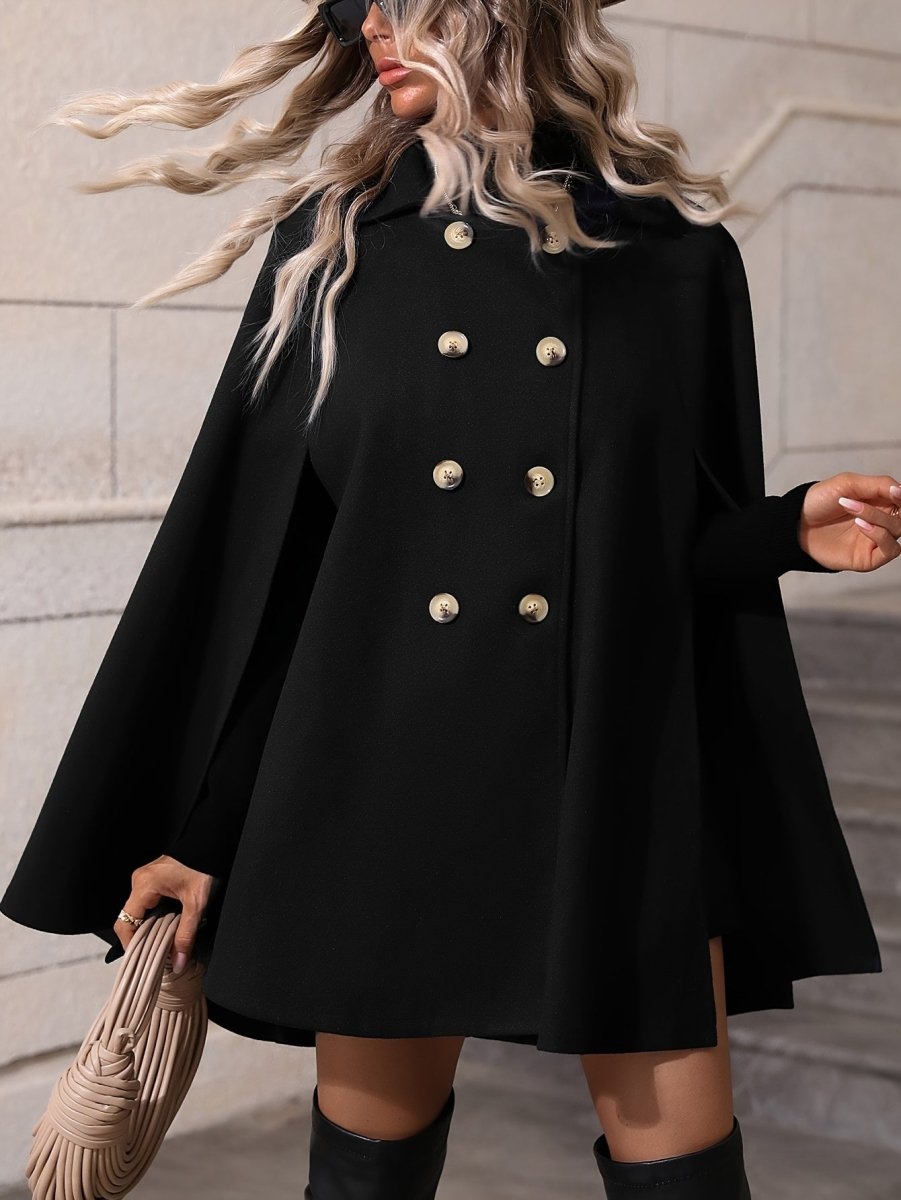 Vera™ Elegant Cape Coat - VeralunaVeralunaSiyahSVera™ Elegant Cape Coat