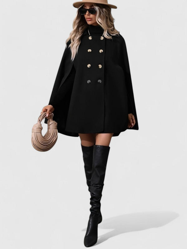 Vera™ Elegant Cape Coat - VeralunaVeralunaSiyahSVera™ Elegant Cape Coat