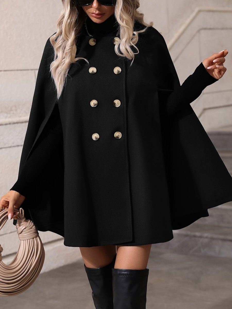 Vera™ Elegant Cape Coat - VeralunaVeralunaSiyahSVera™ Elegant Cape Coat