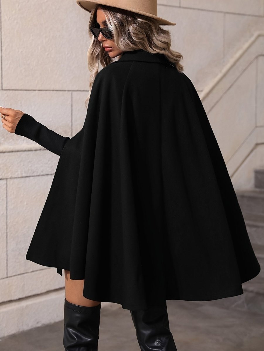 Vera™ Elegant Cape Coat - VeralunaVeralunaSiyahSVera™ Elegant Cape Coat