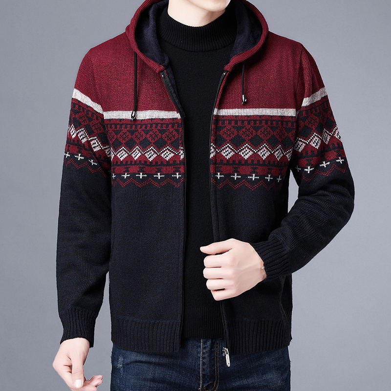 Vera™ Nordic Kapüşonlu Triko Ceket - VeralunaVeralunaCoats & JacketsSamuel - WineRed - XSKırmızıXSVera™ Nordic Kapüşonlu Triko Ceket